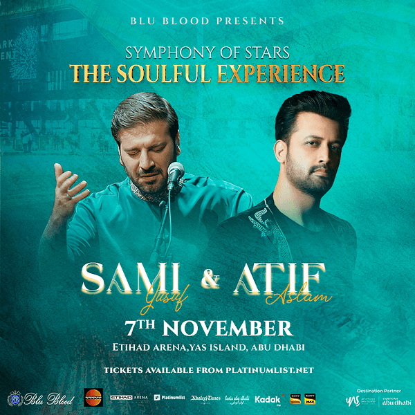 Blu Blood presents Symphony of Stars with Atif Aslam and Sami Yusuf at Etihad Arena in Abu Dhabi Desi Events