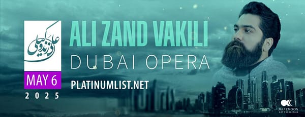 Ali Zand Vakili Farsi Concert at Dubai Opera - Persian Events - Image 3