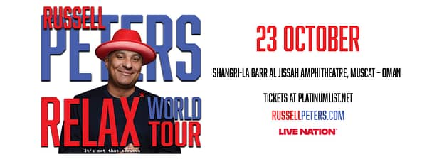 Russell Peters “RELAX” World Tour Live in Oman - Shows and Theatrical Plays - Image 3