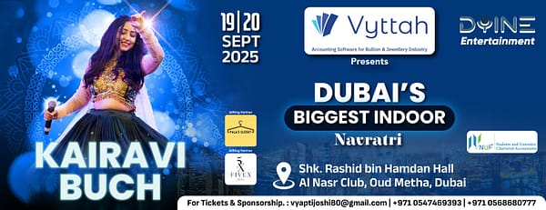 Dandiya with Kairavi 2025 Live in Dubai - Desi Events - Image 3