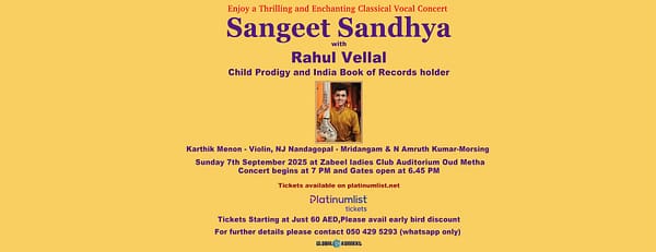 Sangeet Sandhya with Rahul Vellal Live in Dubai - Concerts - Image 3