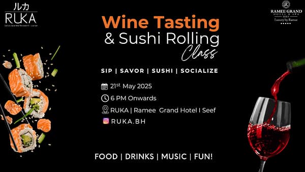 Wine Tasting & Sushi Rolling Class at Ruka - Ramee Grand Hotel - Nightlife - Image 2