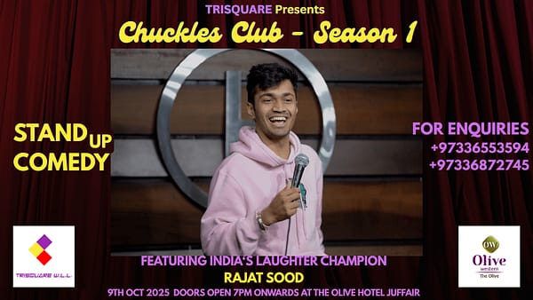 Chuckles Club Season 1 Presenting Rajat Sood in Bahrain - Comedy Events - Image 2