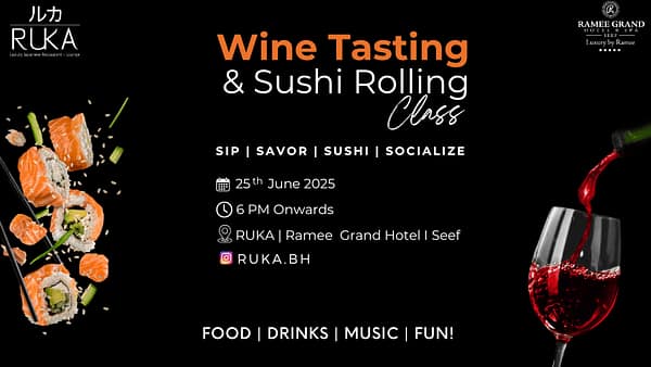 Sushi Rolling Class & Wine Tasting at Ruka - Ramee Grand Hotel - Workshops - Image 2