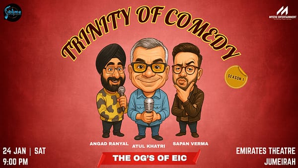 Sapan Verma and Angad Ranyal in Dubai Comedy Events