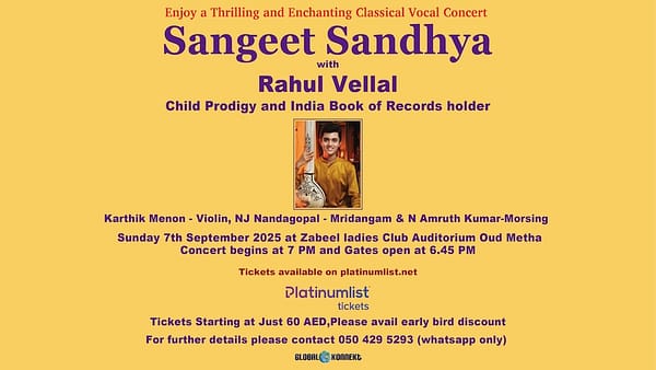 Sangeet Sandhya with Rahul Vellal Live in Dubai - Concerts - Image 2