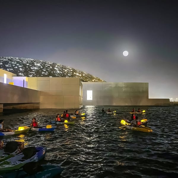 Full moon kayak tour at louvre Abu Dhabi Water Sports