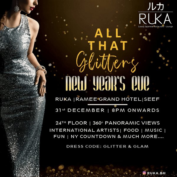 Ruka's All That Glitters - New Year Party at Ramee Grand Hotel New Years Eve Events