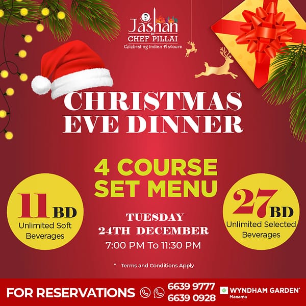 Christmas Eve Dinner at Jashan by Chef Pillai Christmas Events