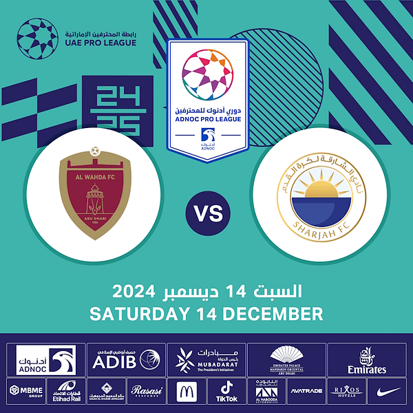 Sharjah FC vs Al Wahda FC Sports Events