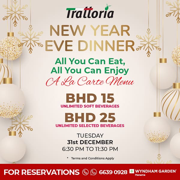 Trattoria NYE Dinner New Years Eve Events