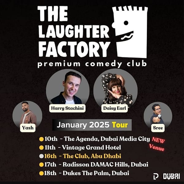 The Laughter Factory January 2025 Comedy Events