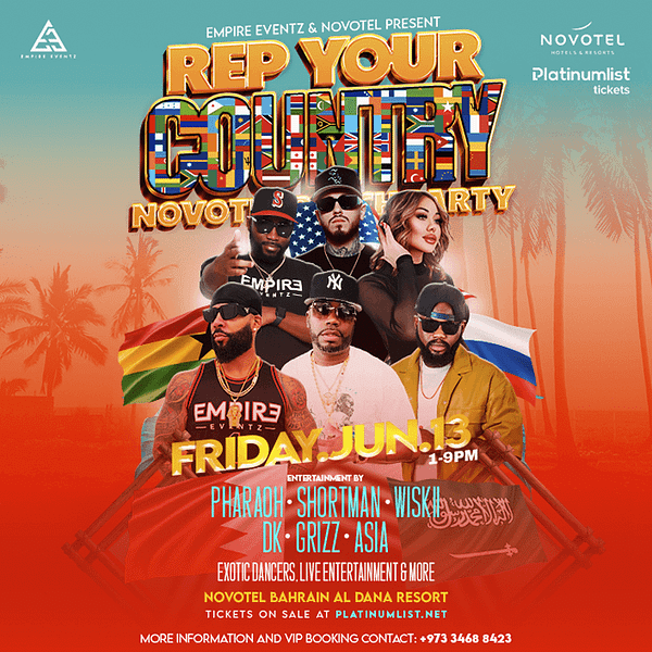 Rep Your Country - Novotel Beach Party Nightlife
