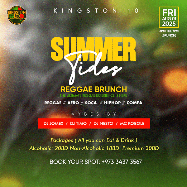 Summer Tides Reggae Brunch at Kingston10 Brunches