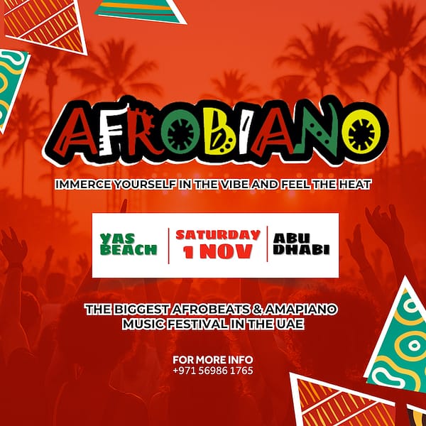 Afrobiano Festival at Yas Beach in Abu Dhabi Nightlife