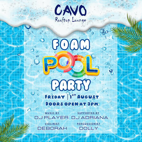 Foam Pool Party at Cavo Rooftop Bahrain Nightlife