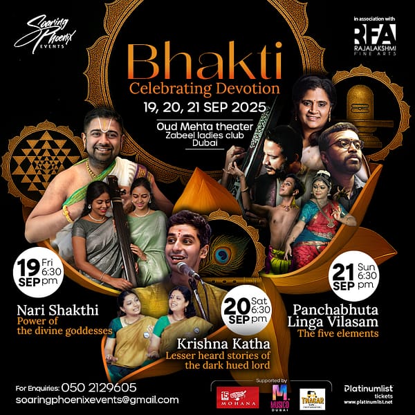 Bhakti at Oud Mehta Theater in Dubai Desi Events
