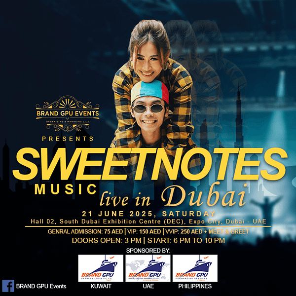 Sweetnotes Music Concert in Dubai Filipino Events