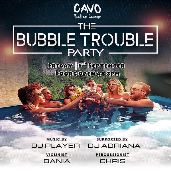 The Bubble Trouble Pool Party at Cavo Rooftop Nightlife