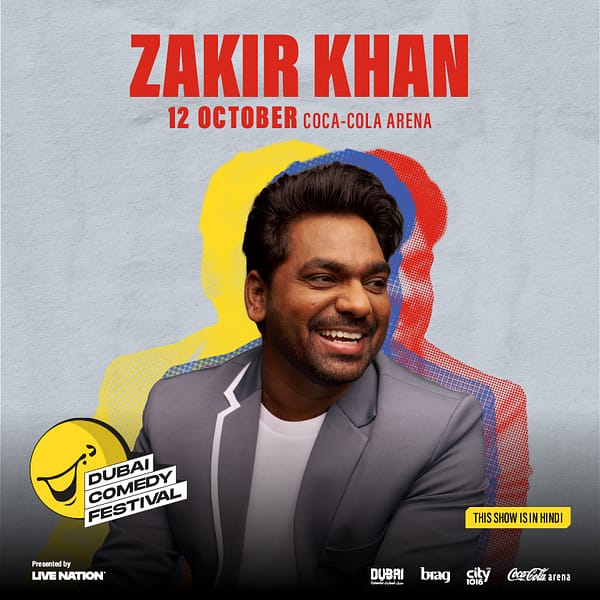 Zakir Khan Live at Coca-Cola Arena | Dubai Comedy Festival 2025 Shows and Theatrical Plays